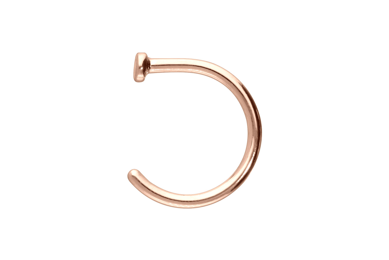 14/18 Karat Gold Nasenring Nasenpiercing offen PLATTE
